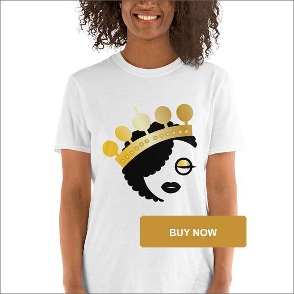 Buy Thirsty Roots Natural Queen Gold T-Shirt