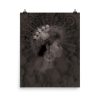Natural Hair Queen Art Poster – Rustic Grey - Image 2