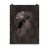 Natural Hair Queen Art Poster – Rustic Grey