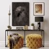 natural hair art decor ideas gold and grey